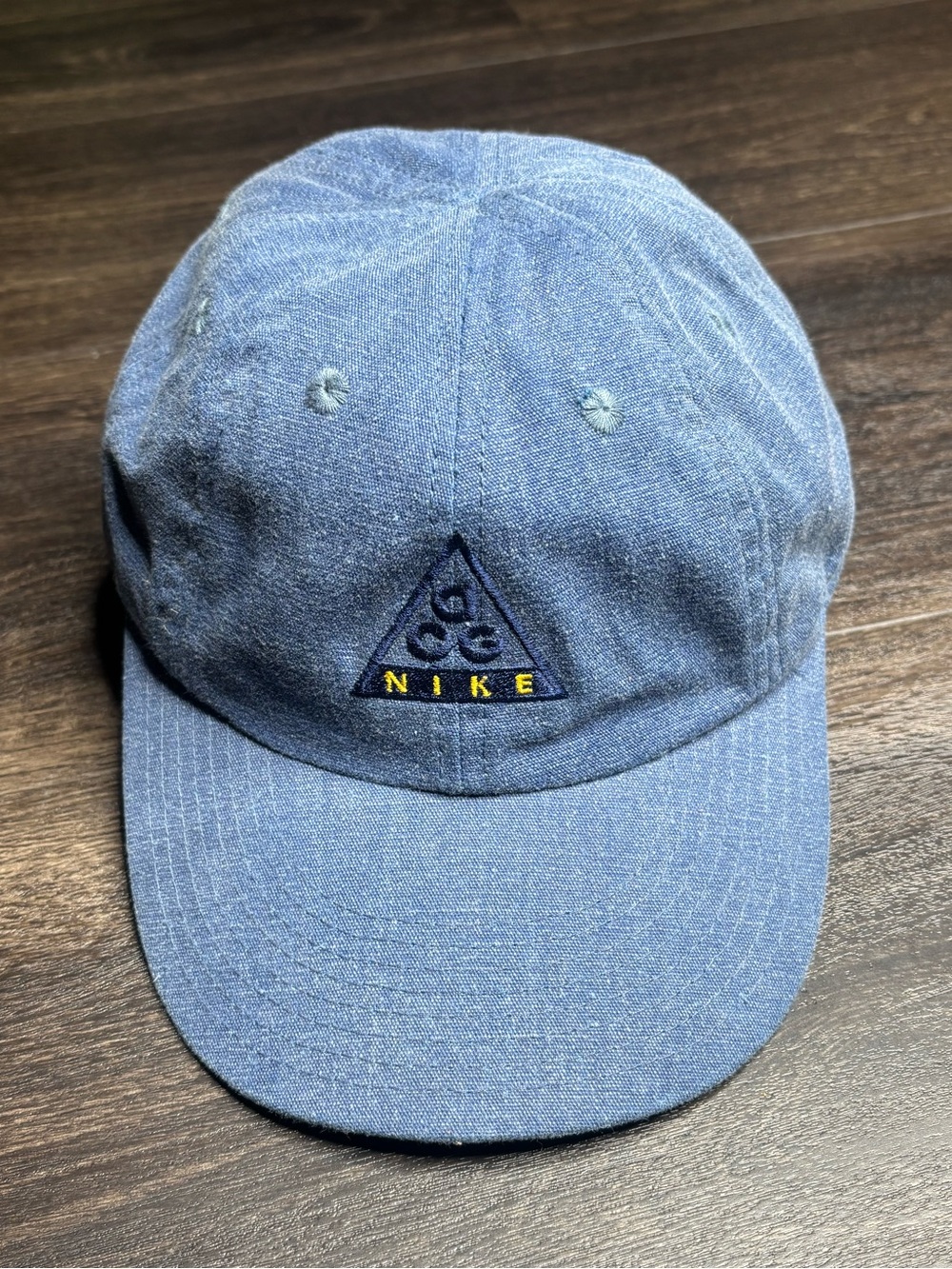 Vintage Nike ACG Hat StrapBack Blue Embroidered Outdoors Gym Workout 90s USA